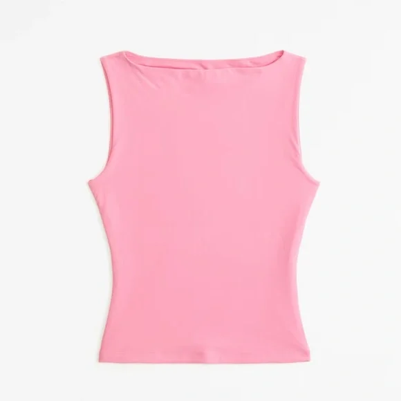 Abercrombie Soft Matte Seamless Slash Top in muted blue - Picture 4 of 4